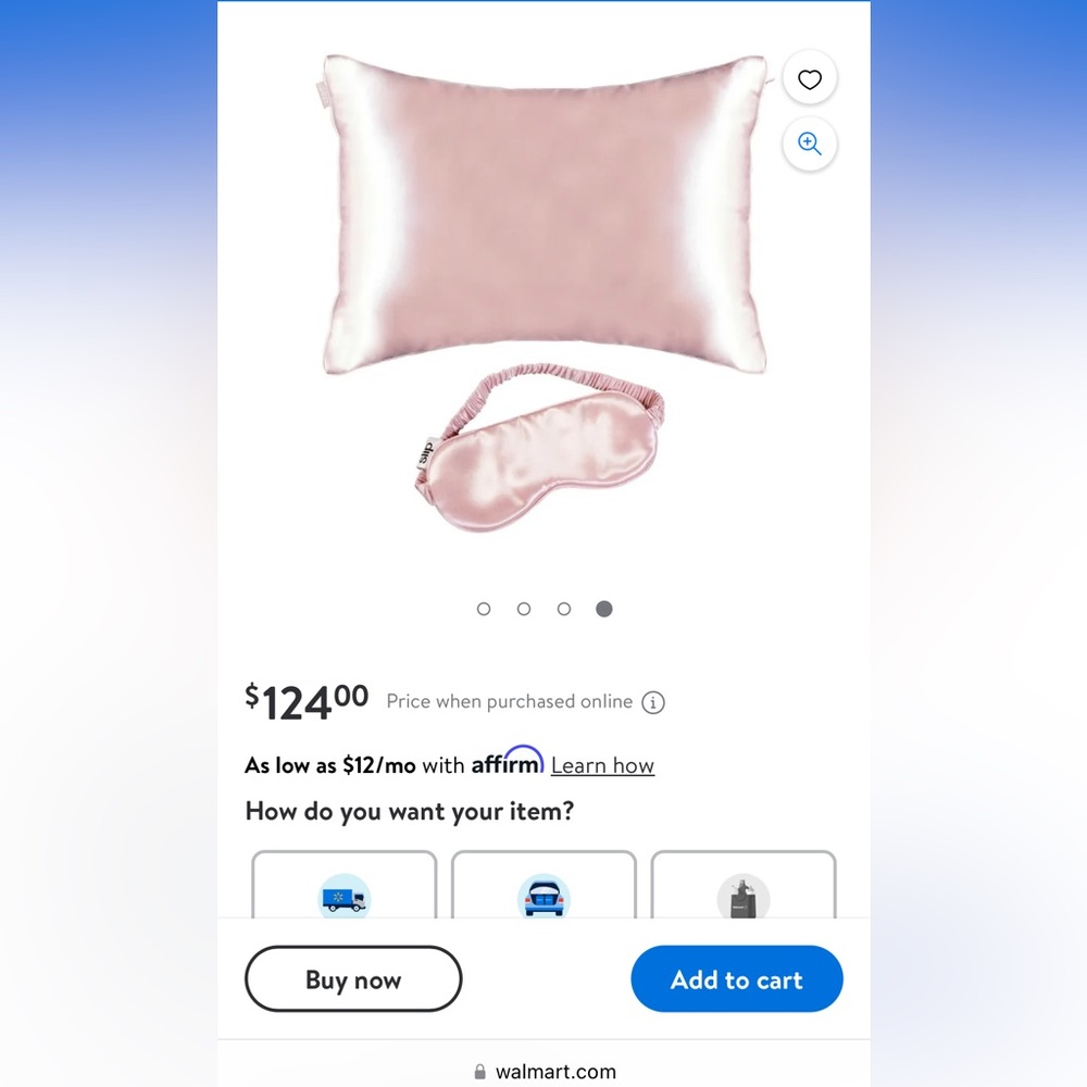 Slip mini travel silk pillow